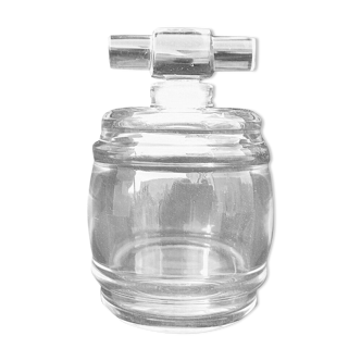 Vintage Baccarat crystal barrel bottle