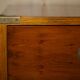 Vintage military campaign chest of drawers in burr yew wood.