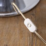 Large vintage 1970s table lamp in chromed metal, Italian design