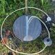 Lampadaire chrome 6 boules opalines
