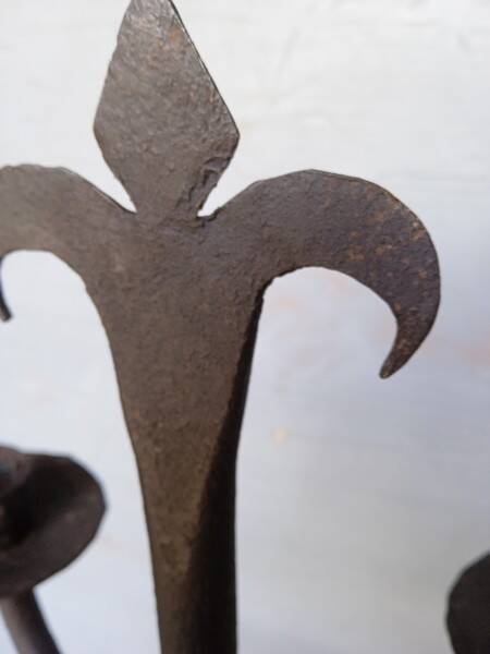 Brutalist wrought iron candle holder ep 1940/50