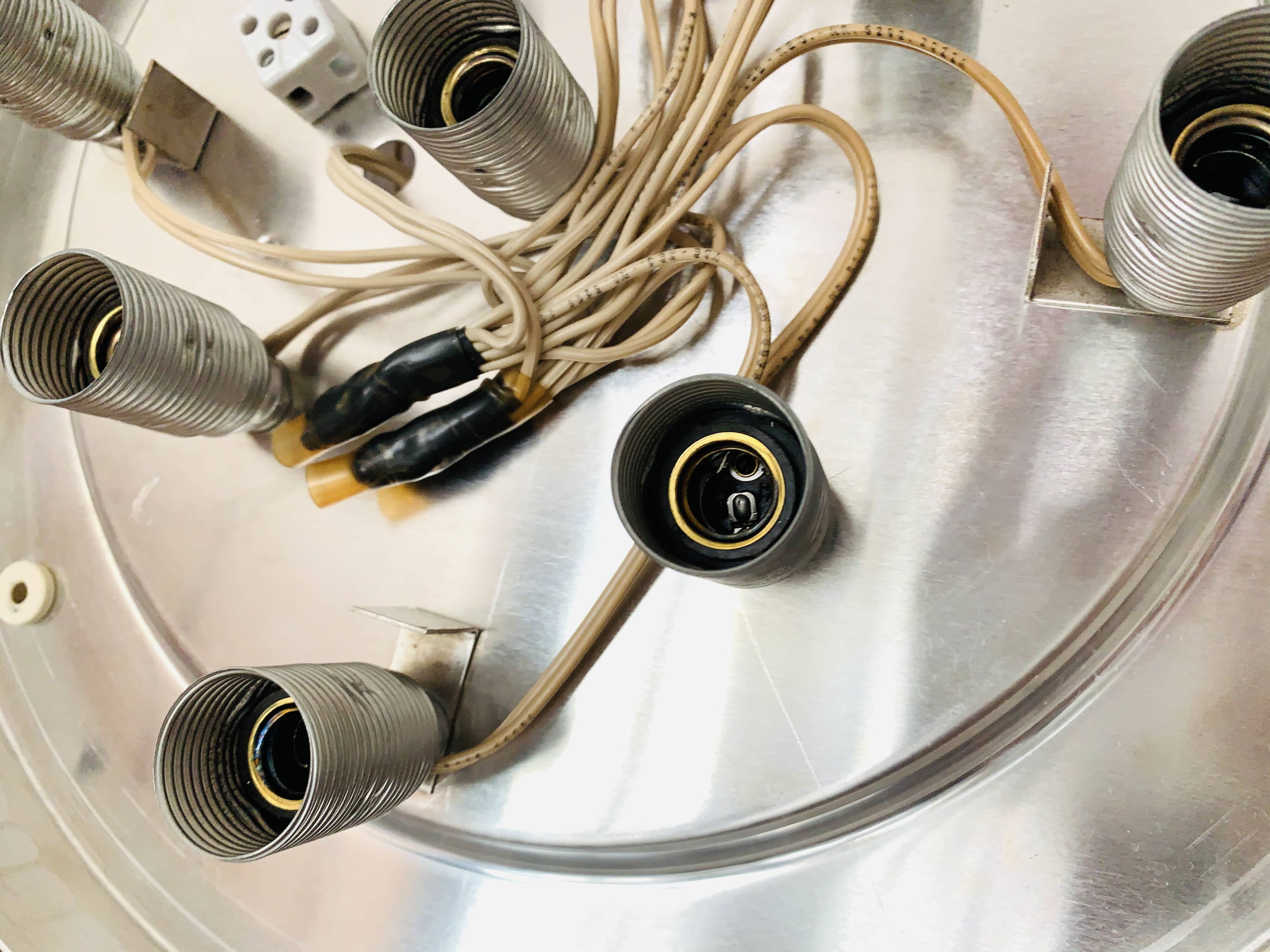 Large Bubble Glass Mushroom Flush Lamp