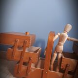 Wooden sewing basket