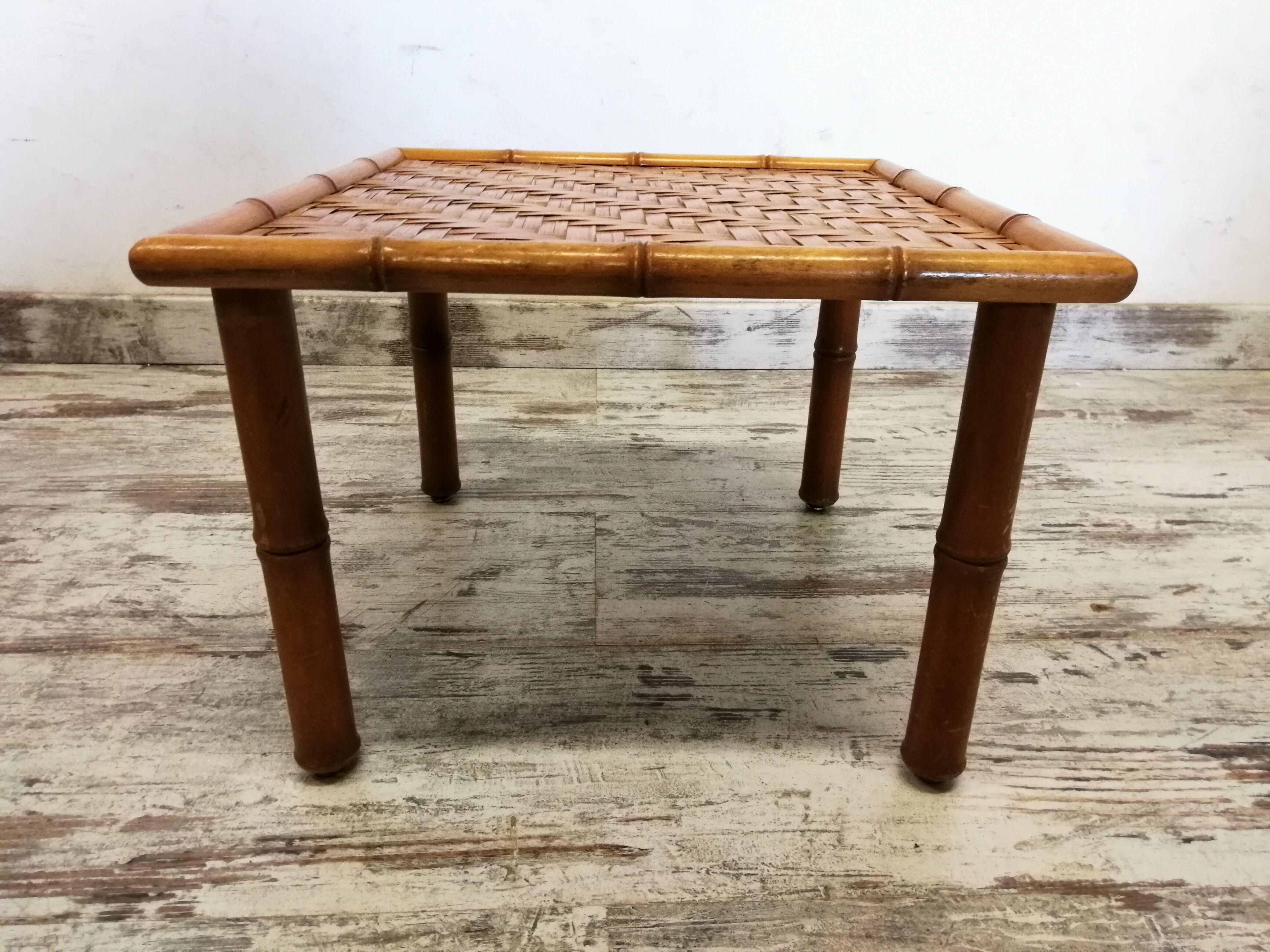Small bamboo side tables