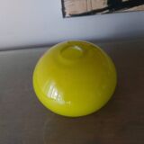 Yellow blown glass vase