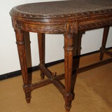 Piano bench in caning