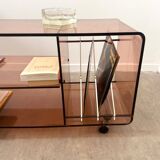 Storage furniture - vinyls in smoked Plexiglas by Michel Dumas