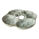 Louis lourioux foecy porcelain beggar's plate with barbell decoration