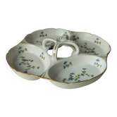 Louis lourioux foecy porcelain beggar's plate with barbell decoration