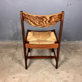 6 chairs rush Wenge Brutalist Mid Century