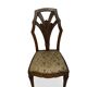 Ensemble de 6 chaises de salle à manger en noyer sculpté Art Déco, années 1920/1930