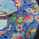 Decorative plate in Longwy enamels