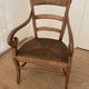 Fauteuil paillé en merisier Louis Philippe