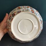 Vintage French large serving bowl from Le Tallec, Limoges, with colourful floral decoration