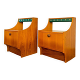 Pair of vintage Scandinavian design bedside tables