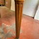 Louis XVI style table in mahogany and light wood 20th century