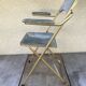 Former Lafuma gold metal folding chair