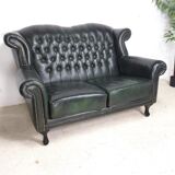 vintage chippendale chesterfield / two-seater / seat