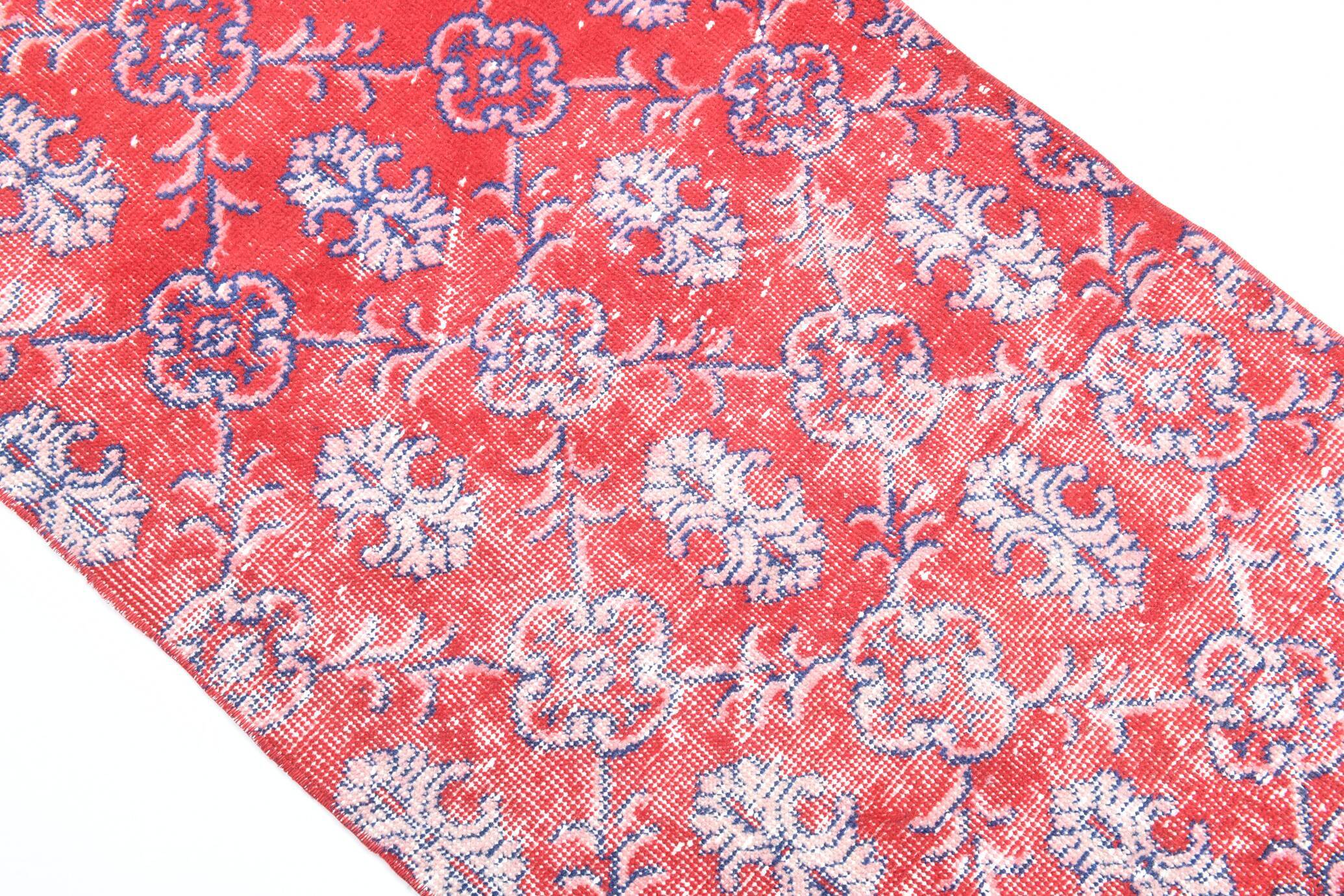 2x8 red classic vintage runner rug, 245x73cm