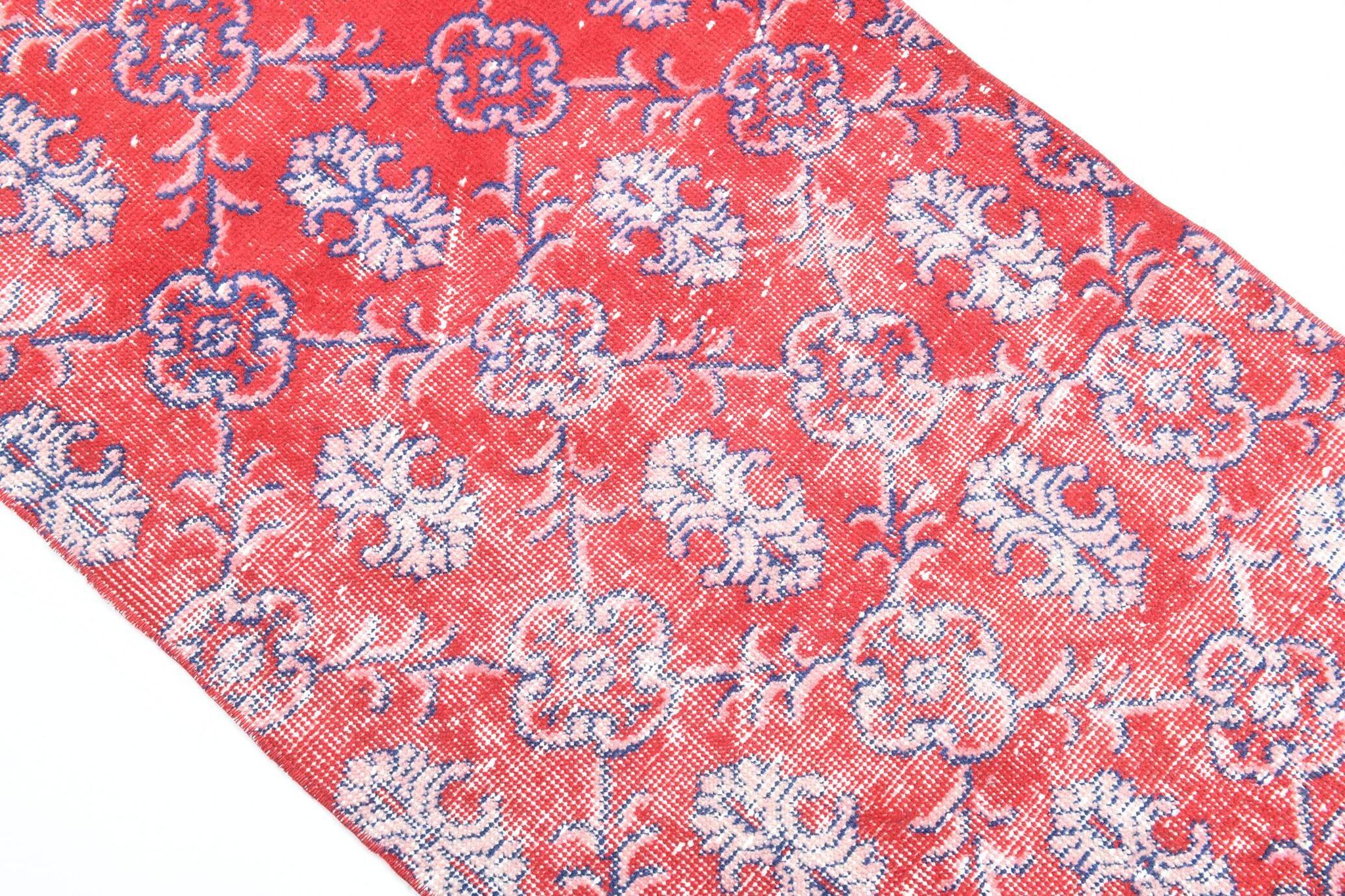 2x8 red classic vintage runner rug, 245x73cm