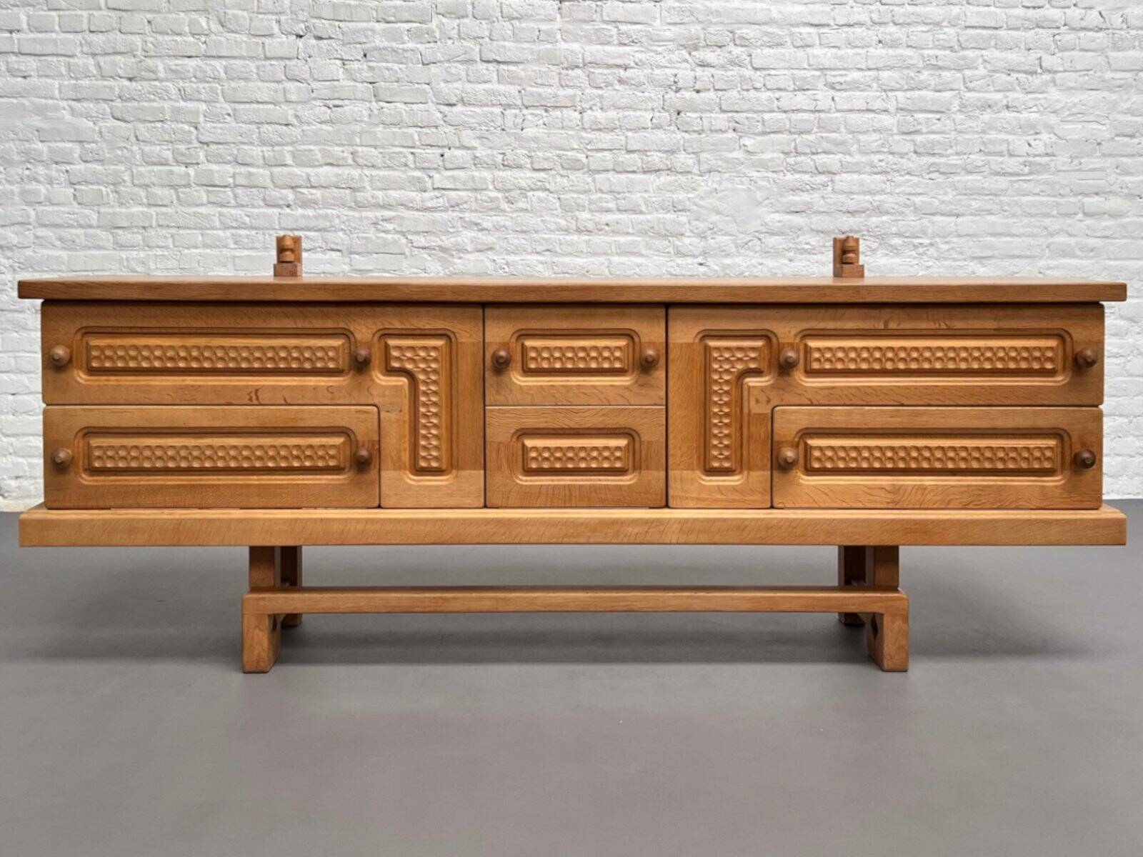 Vintage Oak Sideboard by Guillerme and Chambron for Your Home, 1960s
