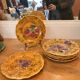 7 dessert plates barbotine Sarreguemines