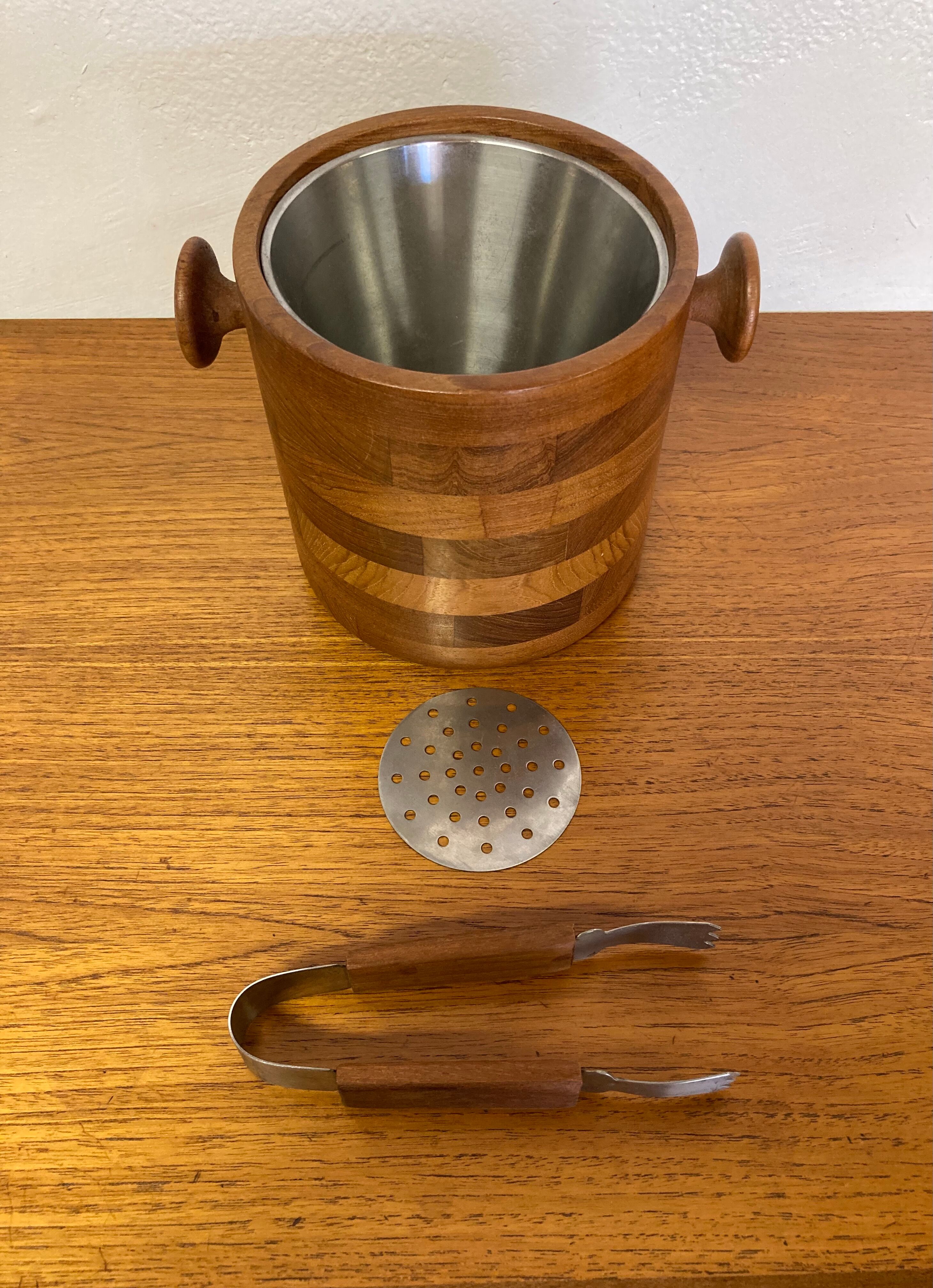 Bucket and accessories Stamp Scandinavian design 1950.