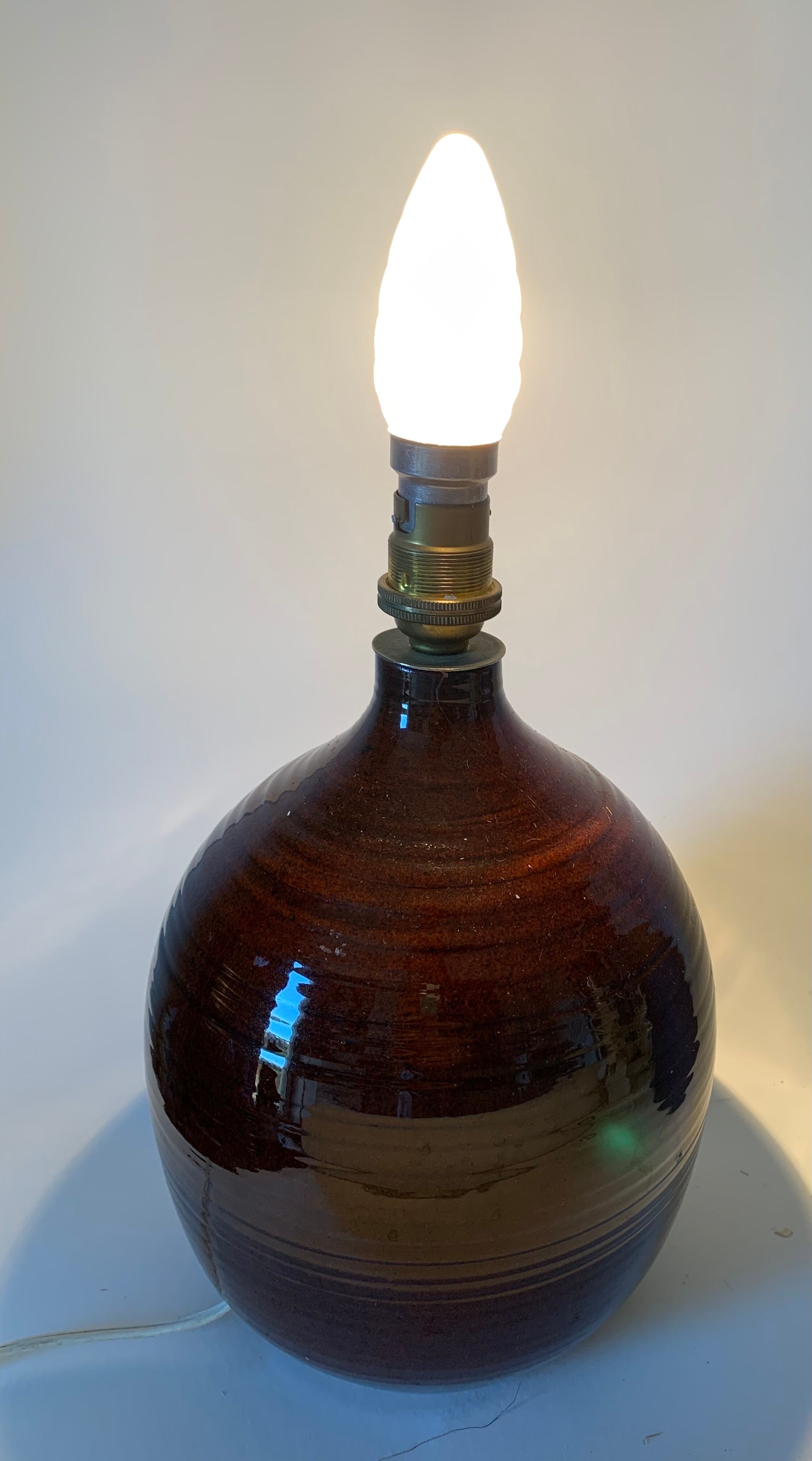 Vintage stoneware lamp