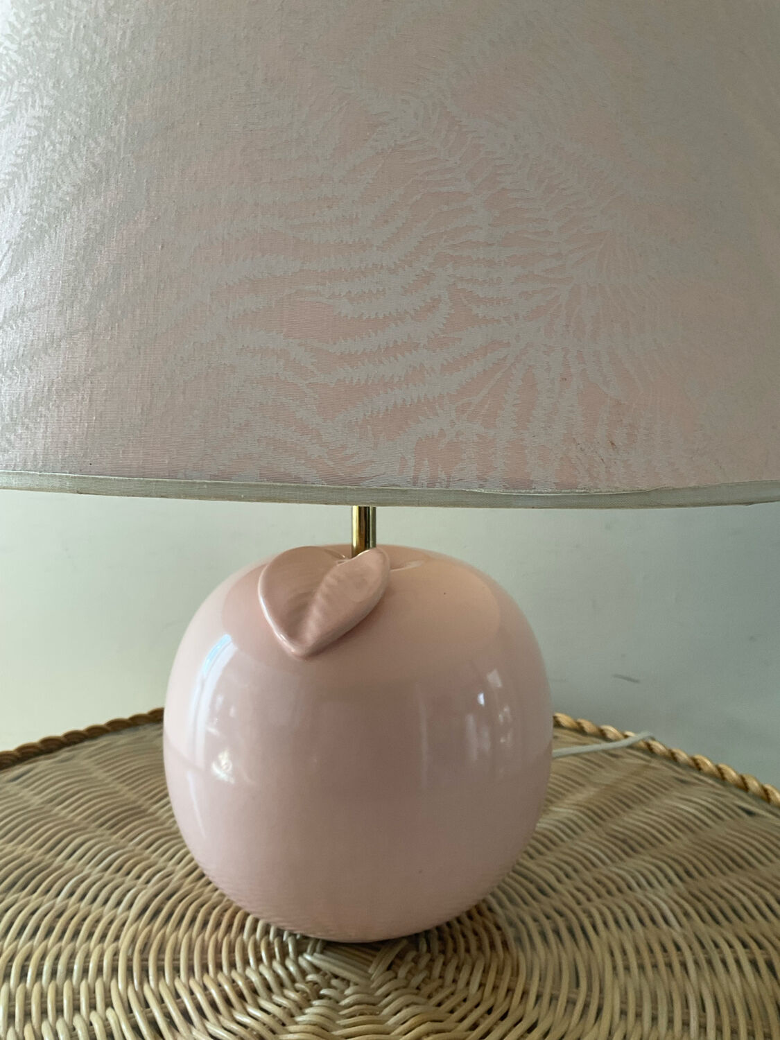 Lamp ceramic apple 80s