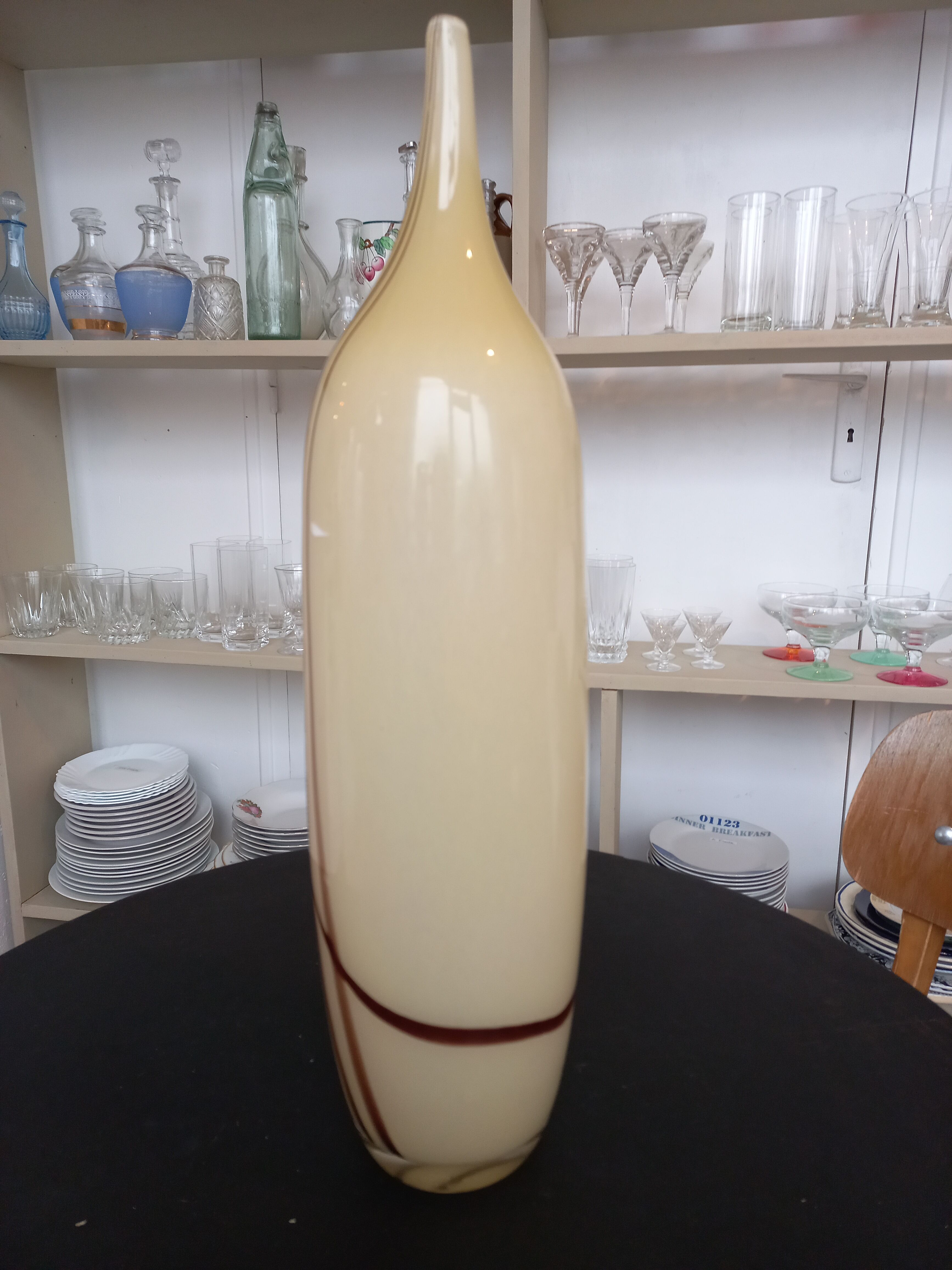 Blown glass vase