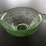 Green glass Breton bowl