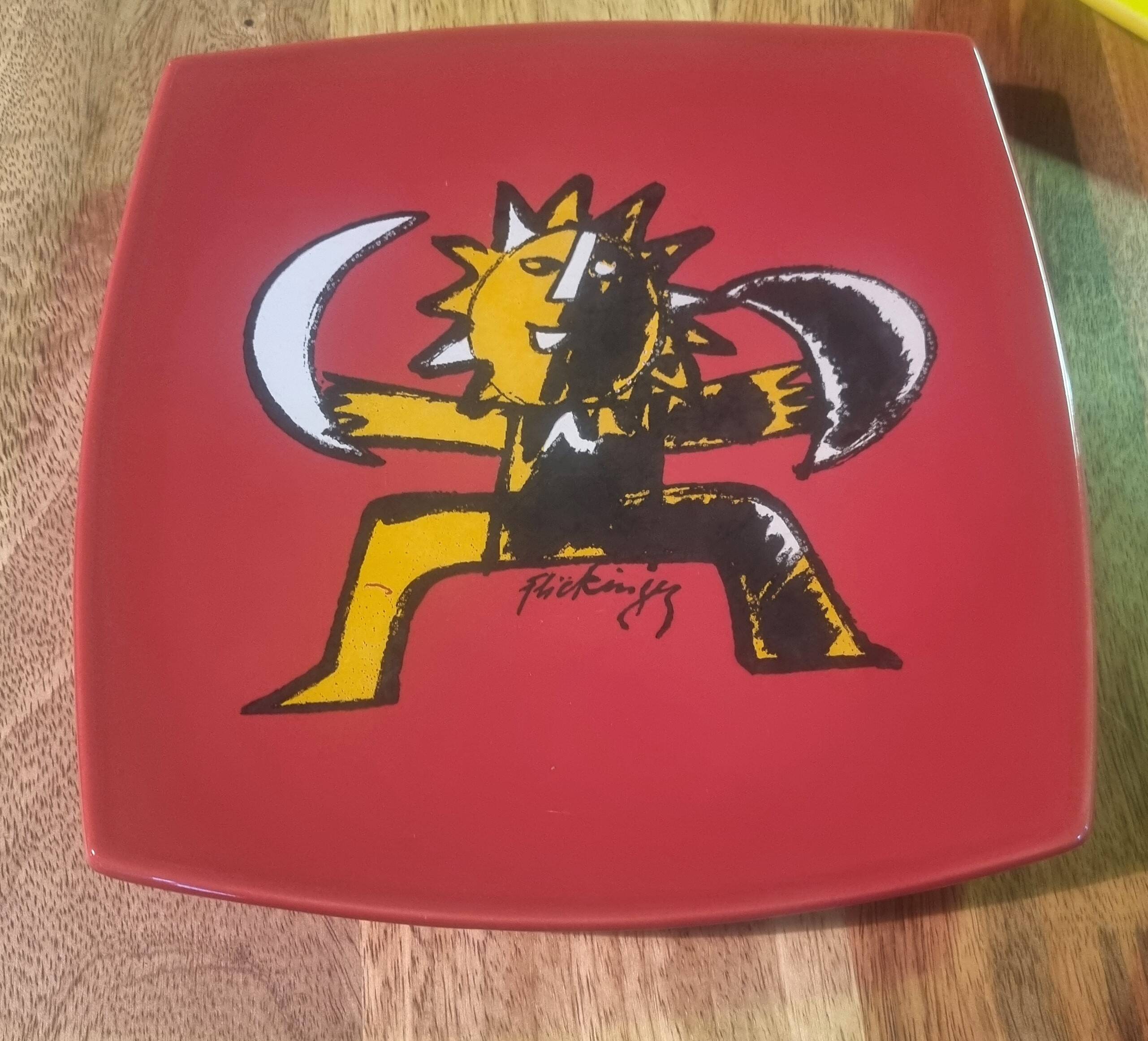 6 plates and 1 dish