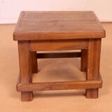 Old small Burmese teak workshop bedside table / ideal in a harness to put 1 plant or e