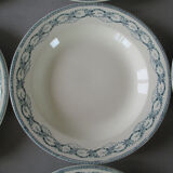 9 hollow plates Salins Récamier terre de fer