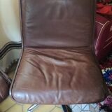 Set of four leather chairs Wilkhahn Germany design 1981