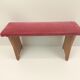 Footrests in wood and pink velvet