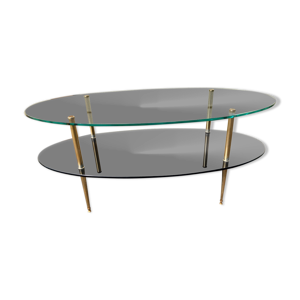 table basse ovale verre