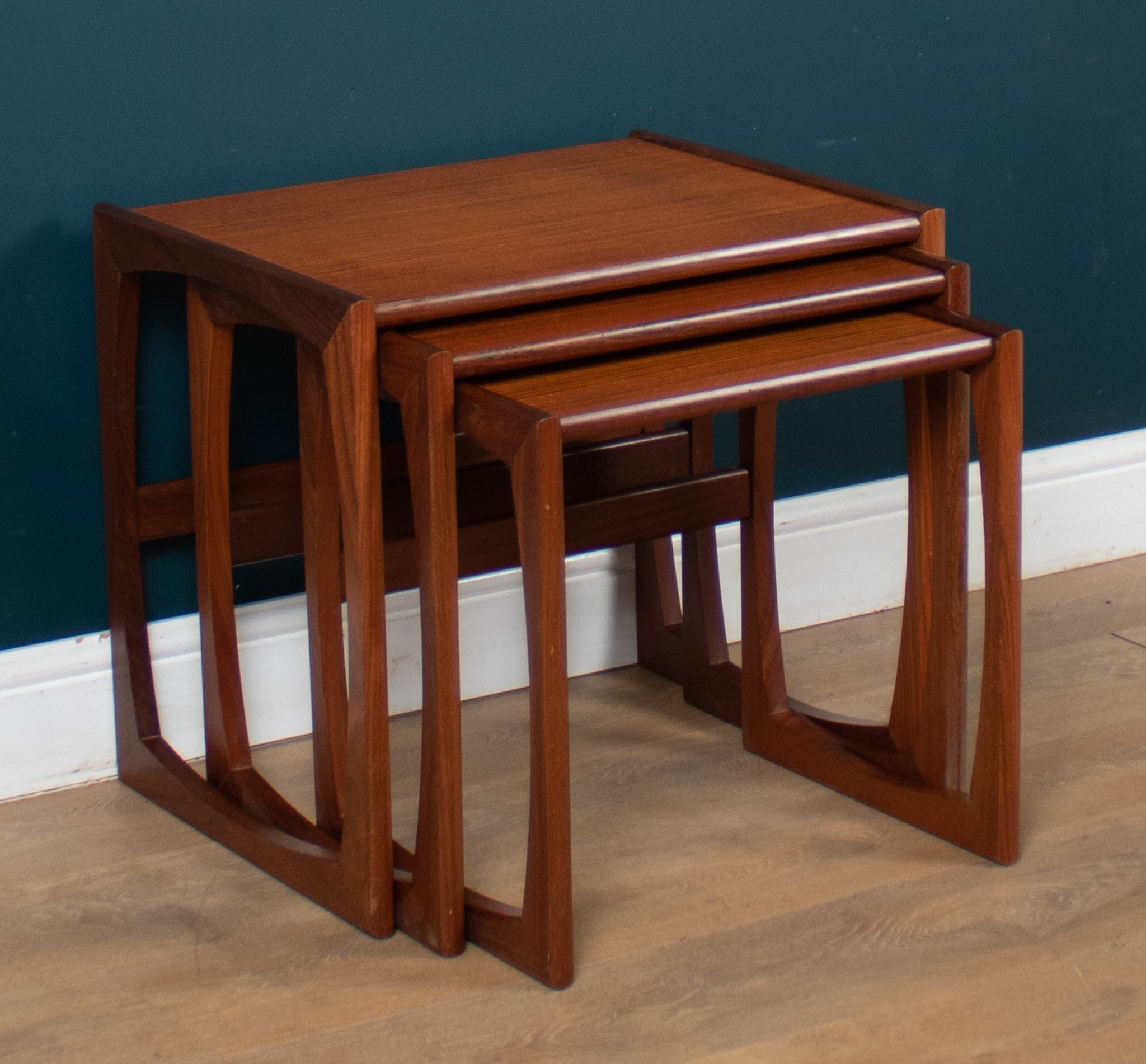G plan quadrille nest of three coffee tables, 1960