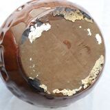Brown stoneware vase