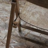 Pair of wooden folding chairs