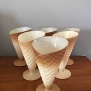 Lot de 6 coupes à glaces vintage