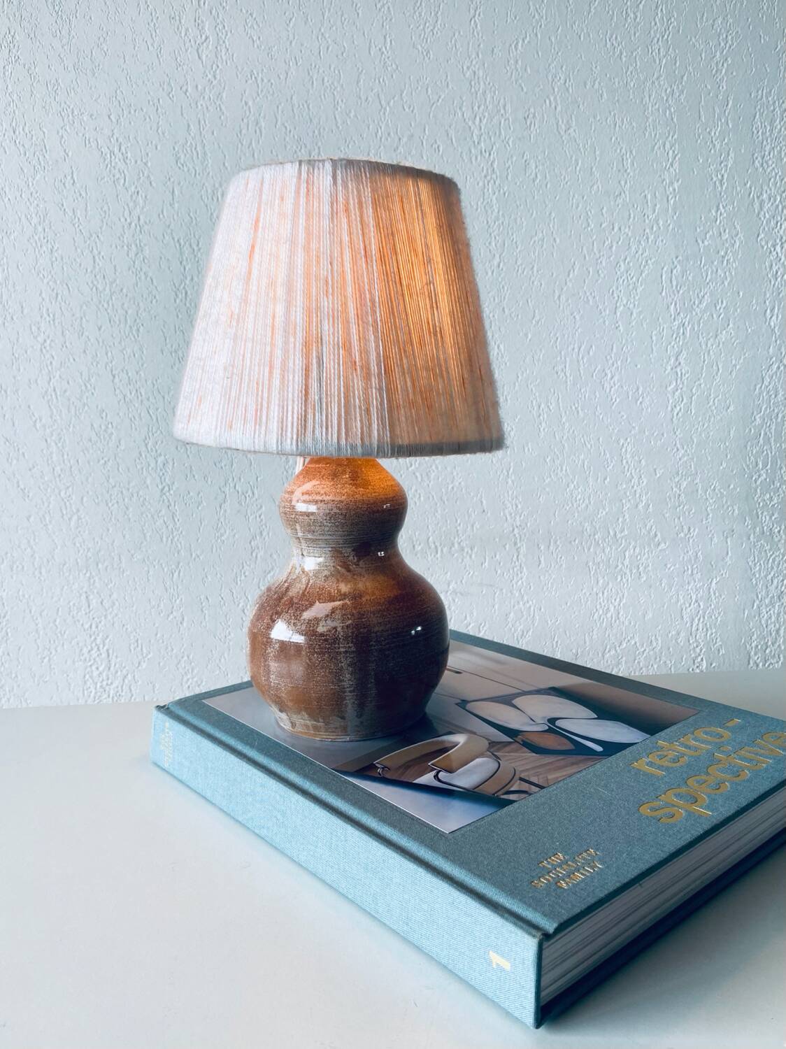 Vintage ceramic lamp signed