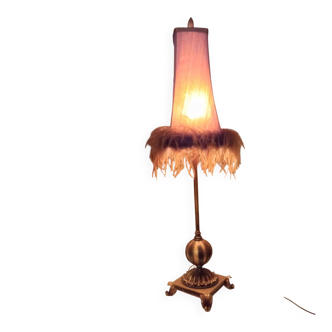 Baroque stool lamp with nostalgic lampshade table lamp