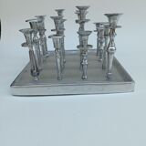 Chandelier en métal pour 16 bougies années 1980