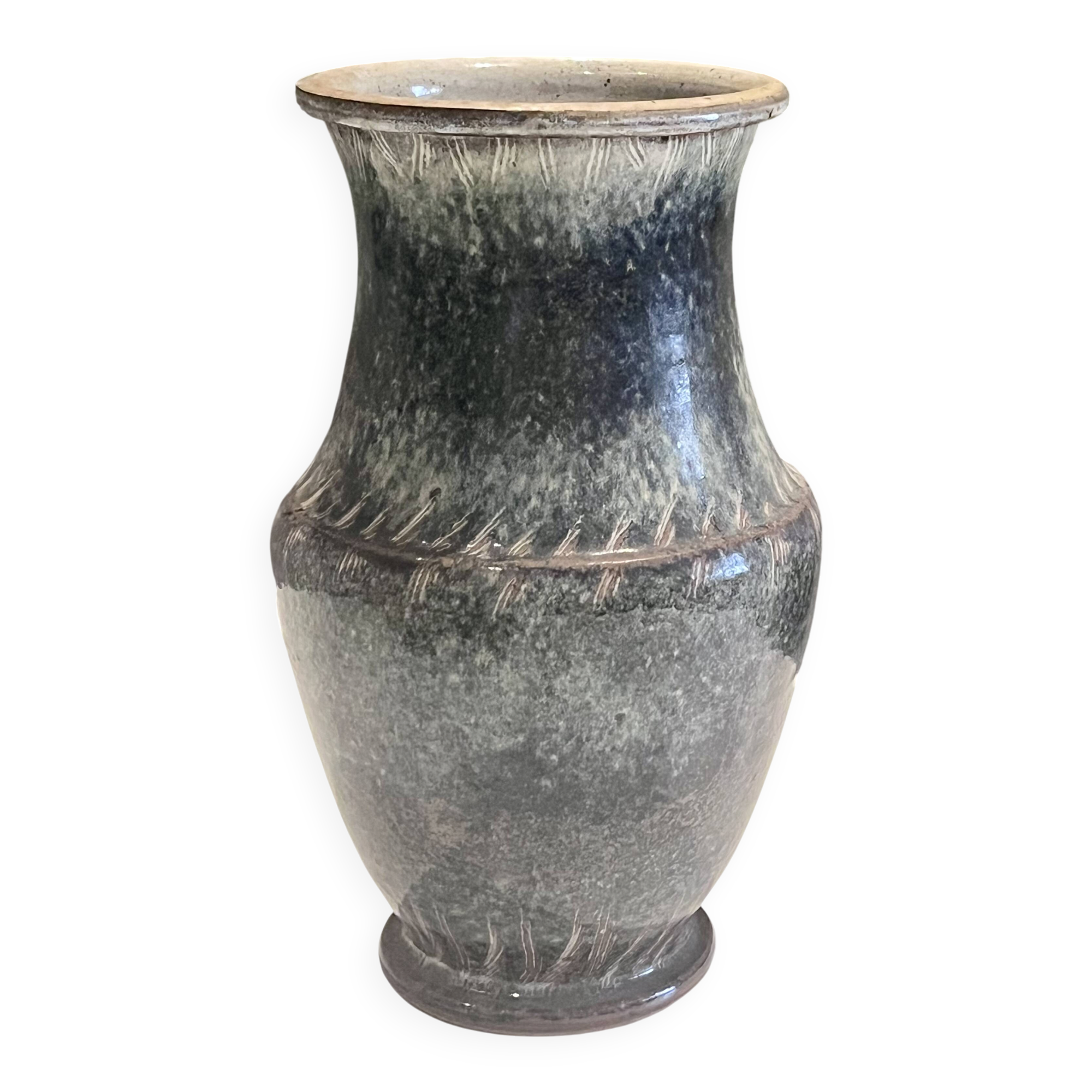 Large ceramic vase - Signed Delmotte - 30 cm - Excellent condition