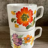 70s flower cups