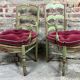 Pair of provençal straw armchairs late nineteenth