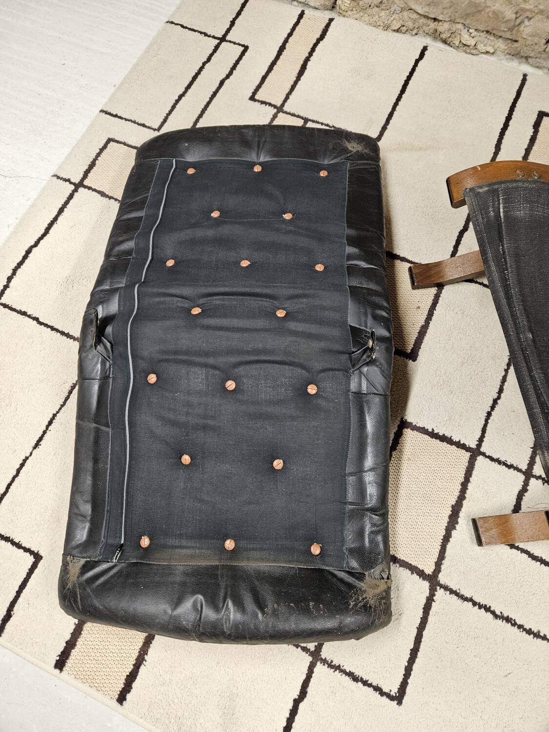 Fauteuil cuir vintage 1970"