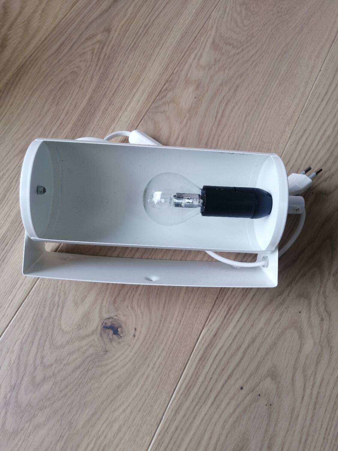 White metal wall lamp, Ikea 80s