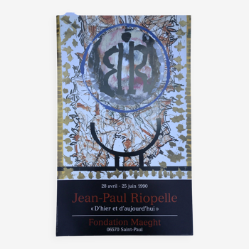 Jean-Paul RIOPELLE, Fondation Maeght, 1990. Affiche originale